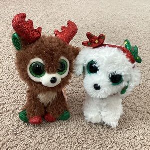 Ty Beanie Boo’s stuffed animals | Fudge and Sugar | Christmas holiday reindeer